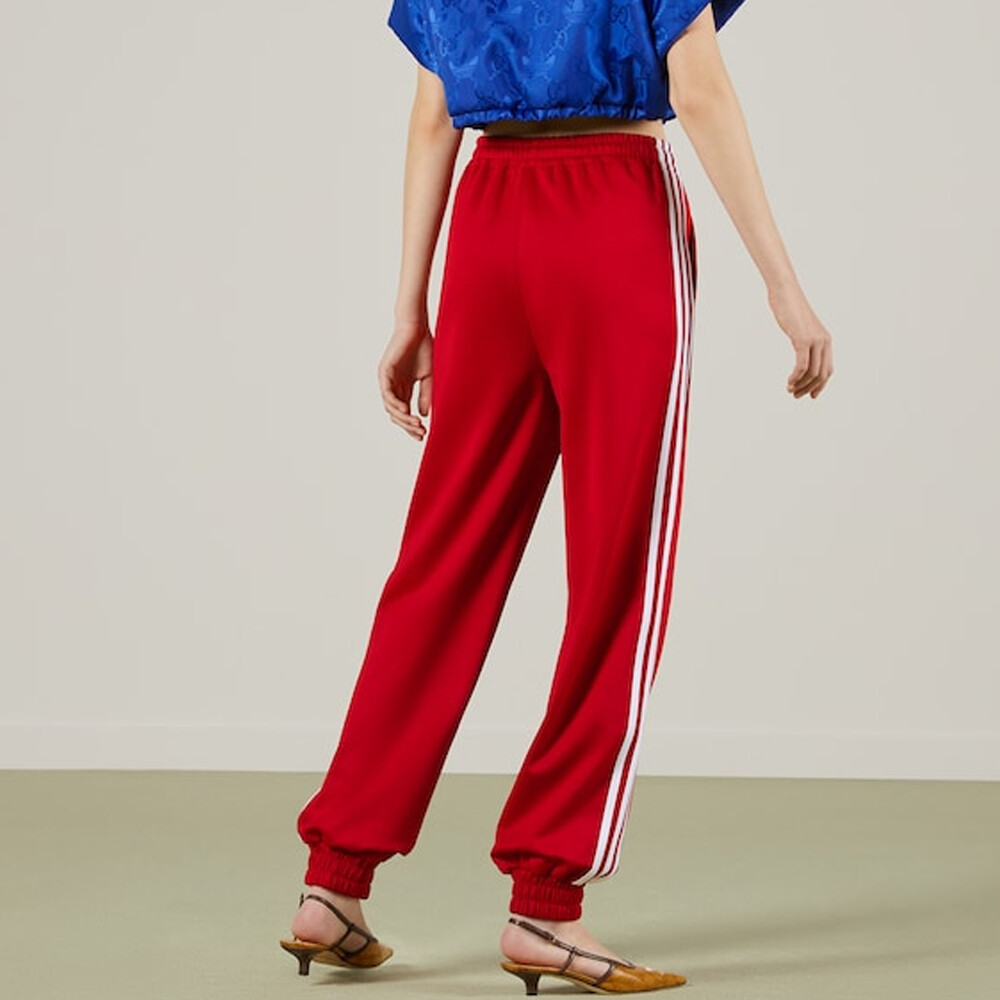 Спортивные штаны женские Adidas X Gucci, красный — фото 3