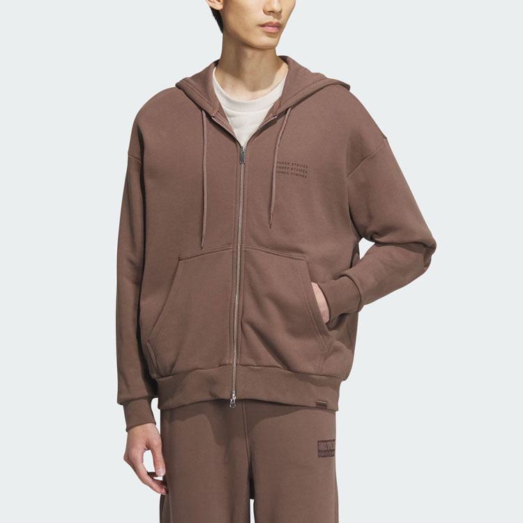 Куртка спортивная мужская Stratum Dark Earthy Brown Adidas — фото 3