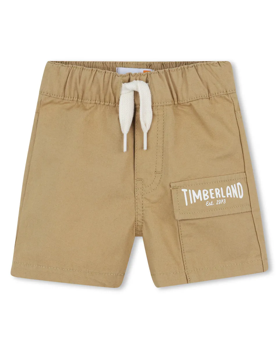 

Хлопковые шорты для мальчика с карманом-карго Timberland, бежевый