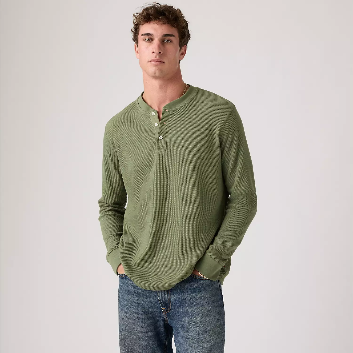 

Термобелье с длинными рукавами Levi's, зеленый
