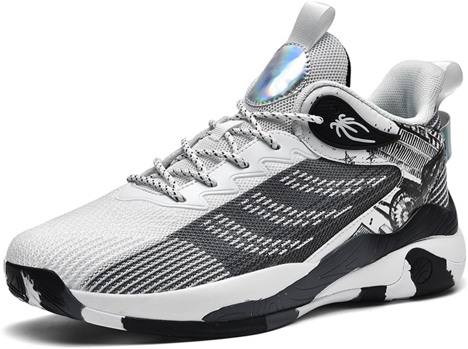 

Мужские баскетбольные кроссовки JUCAILAO, повседневная обувь, кроссовки для бега и ходьбы, белый/черный