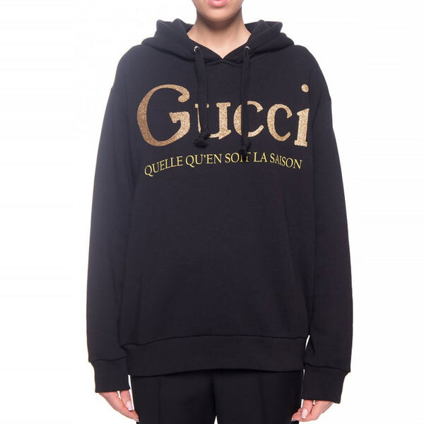 Свитер Gucci gold logo, стиль high street, черный — фото 3