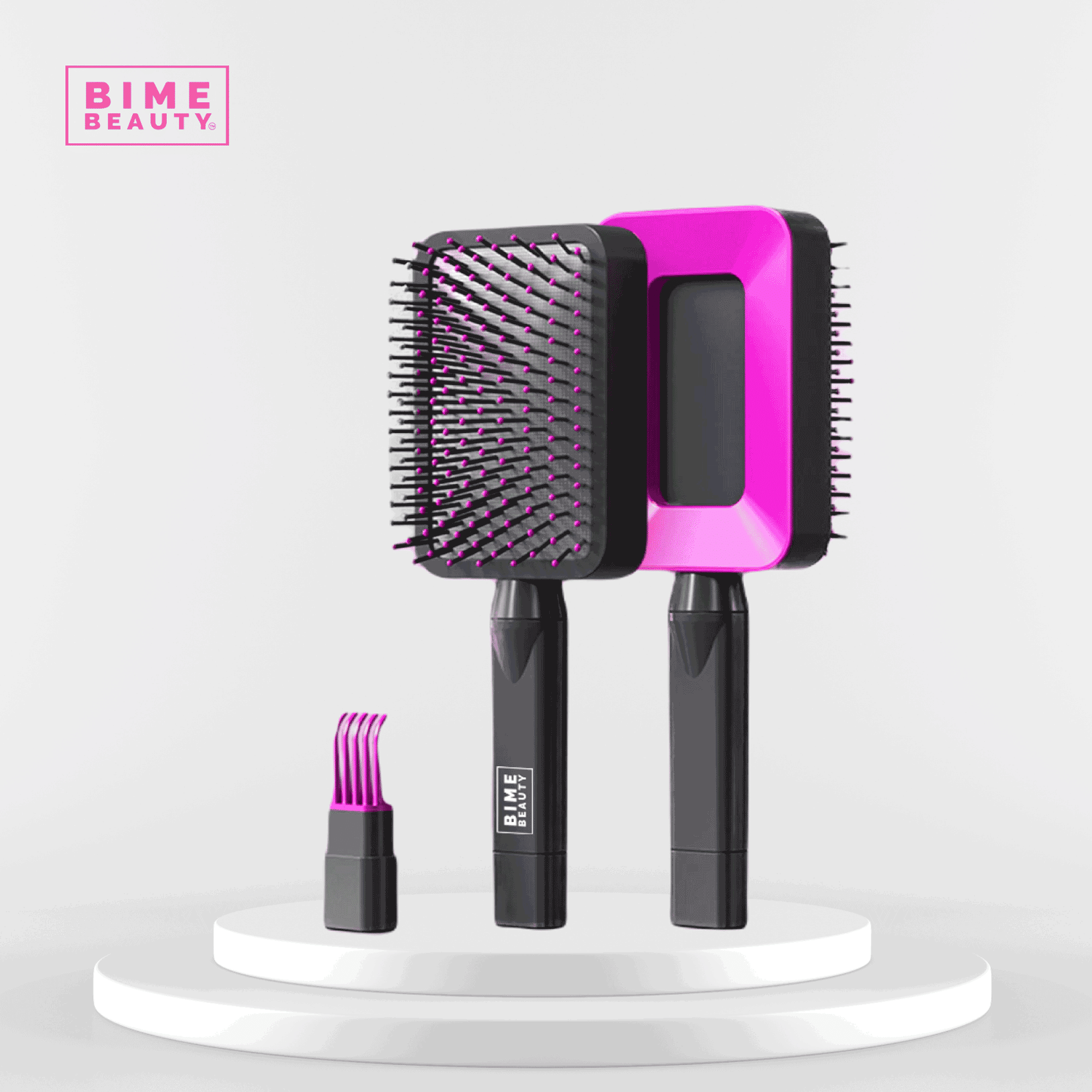 3D самоочищающаяся прямоугольная щетка для волос Deluxe Proxxi, красный — фото 2