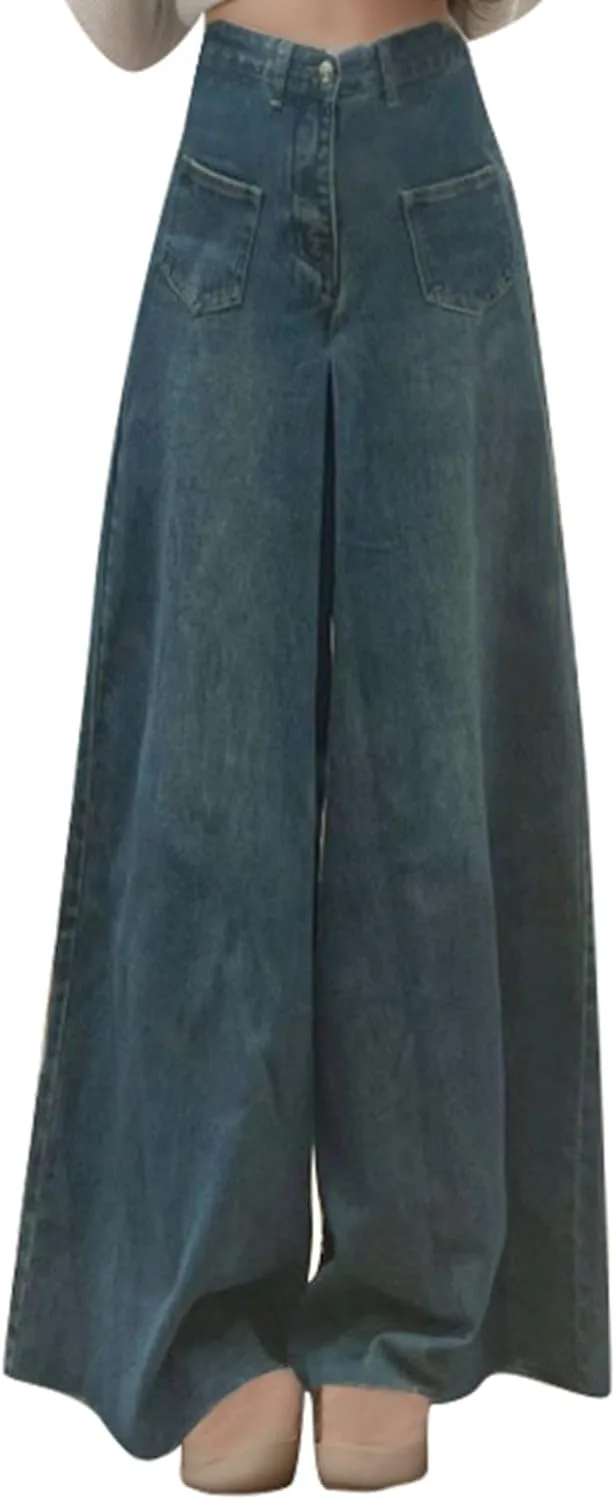 Джинсы женские Vintage High Waist Wide Leg