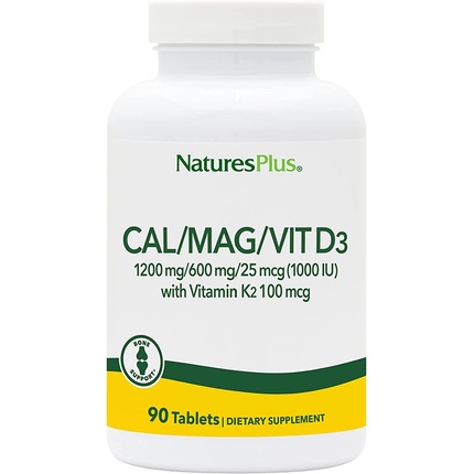 

Naturesplus Cal/Mag/Vit D3 с витамином K2, добавка для здоровья костей, 90 таблеток, Nature'S Plus