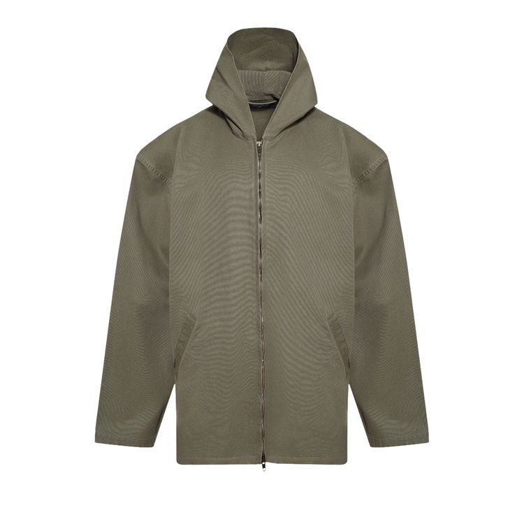 

Куртка Balenciaga Zip-Up Hooded Jacket 'Linden', зеленый