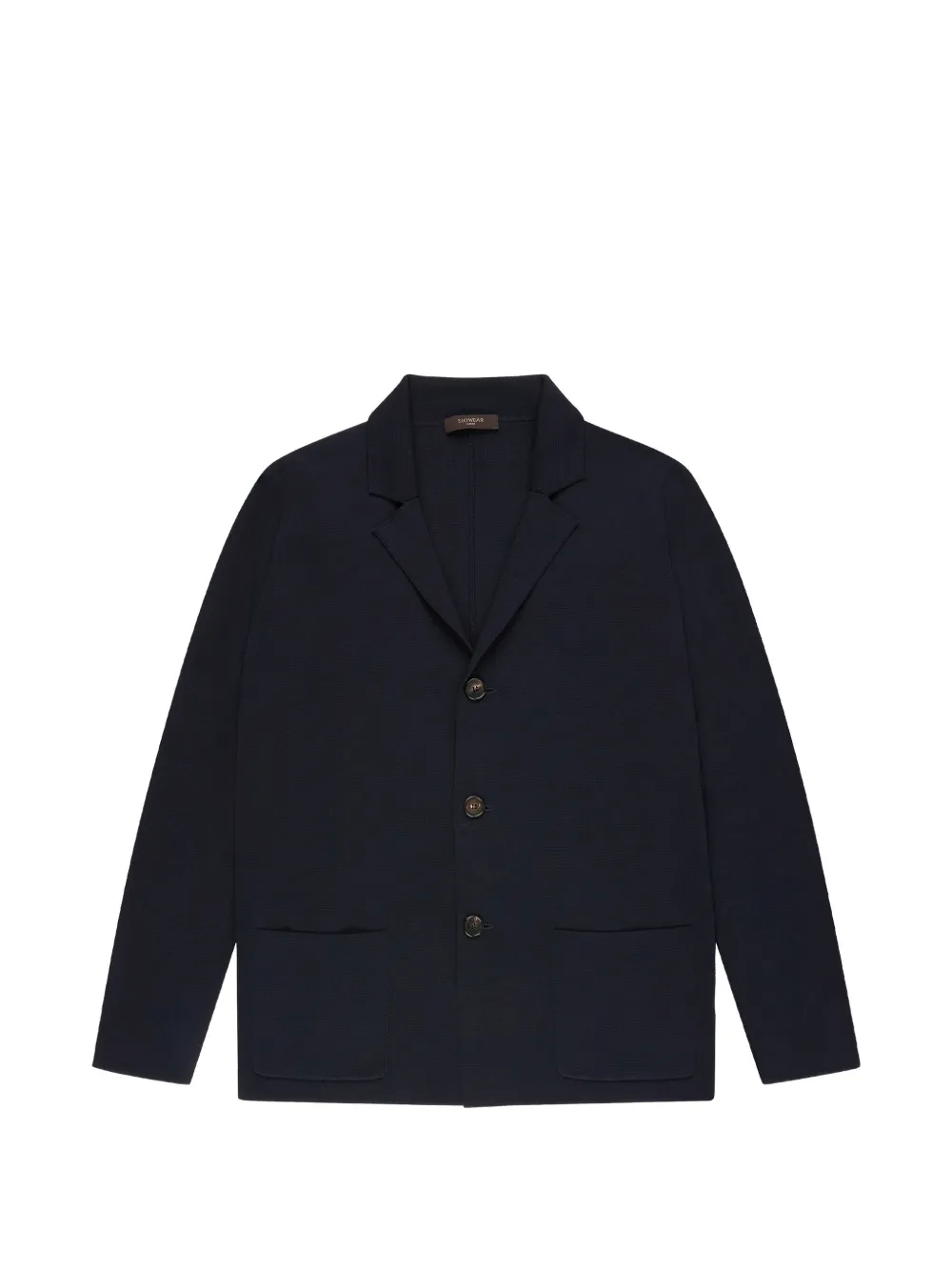 

Блейзер из хлопкового крепа Zanone, синий