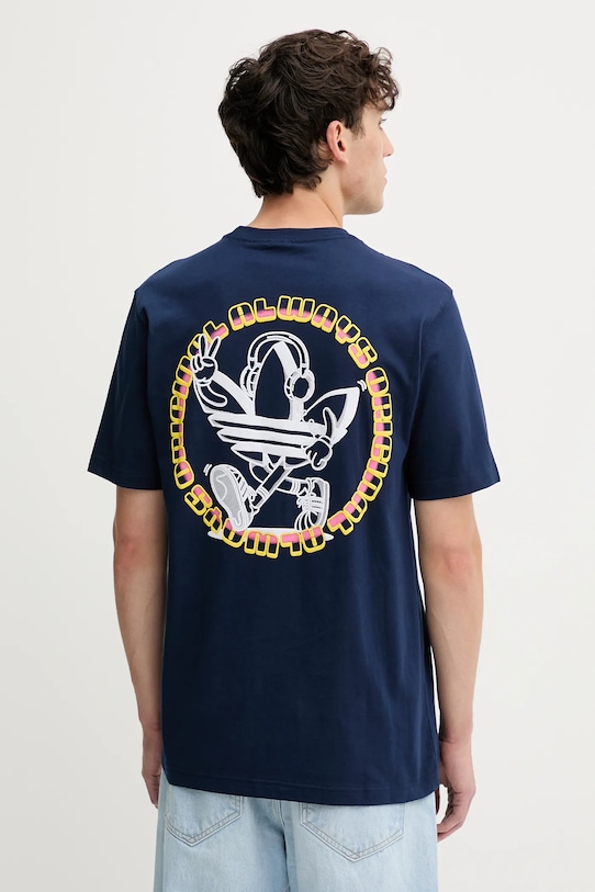 

Футболка Trefoil Series Loose Tee из хлопка Adidas Originals, темно-синий