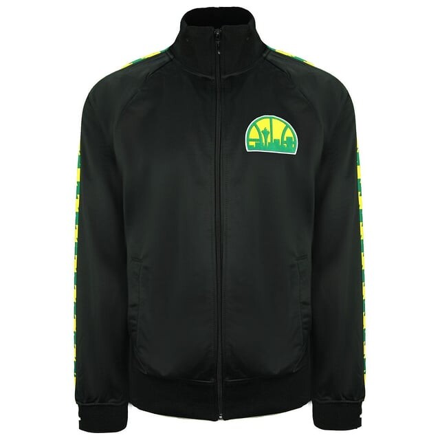 

Мужская спортивная куртка черного цвета Mitchell & ness seattle supersonics Mitchell And Ness, черный