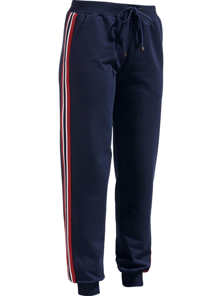 

Erwin Müller Спортивные брюки для отдыха, длинные, с манжетами, темно-синего цвета