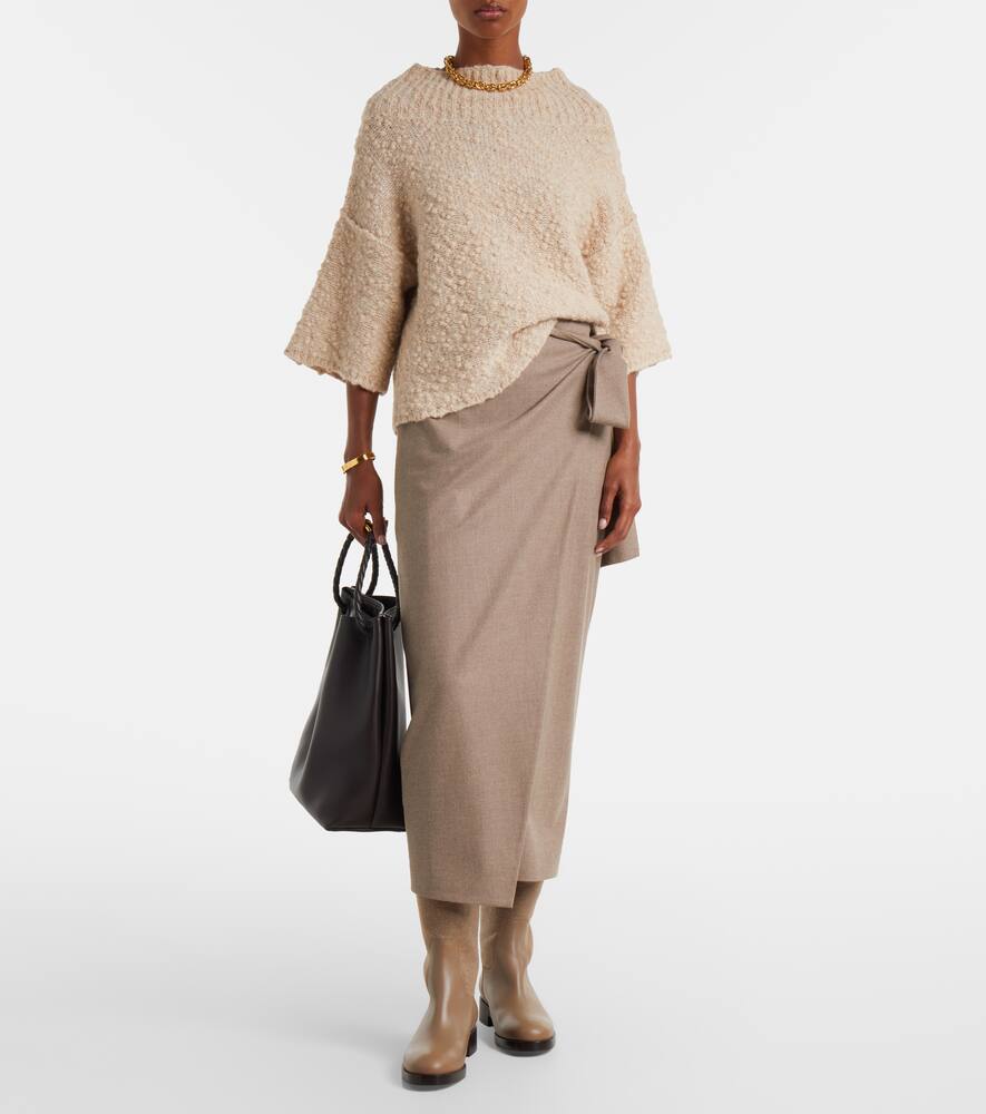 Свитер из смесовой пряжи альпаки и шерсти Eccelso Max Mara, Orzo — фото 2