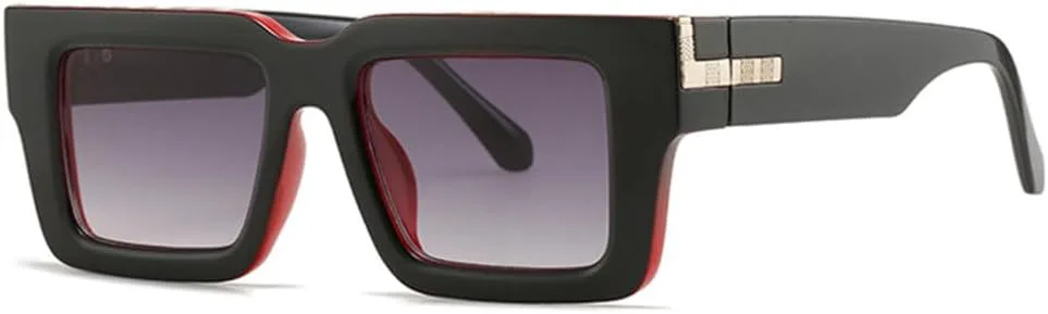 

Ретро-солнцезащитные очки квадратной формы для женщин, модные леопардовые градиентные очки с защитой от УФ-излучения UV400, подходят для мужчин и женщин MTZJH