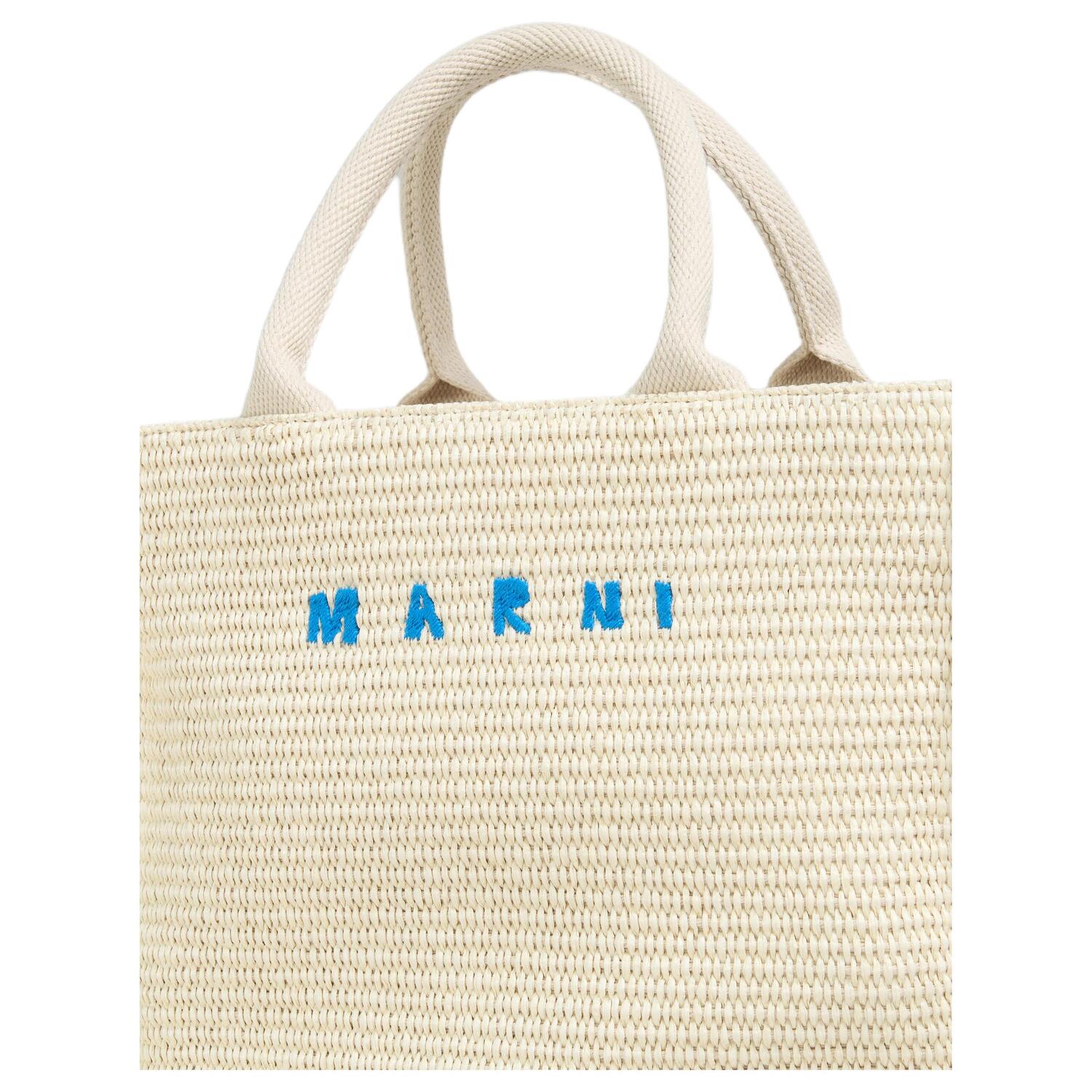 MARNI Тропикалия Логотип Вышитая Маленькая Сумка-шоппер — фото 4