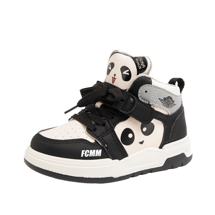 

Нескользящие износостойкие высокие детские кроссовки для повседневной носки FCMM, черный