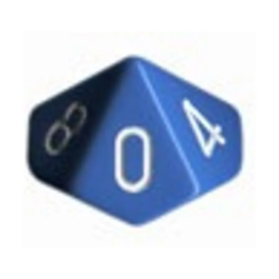 

d10 Голубой с белым (10), Dice - Opaque - d10 (Chessex)