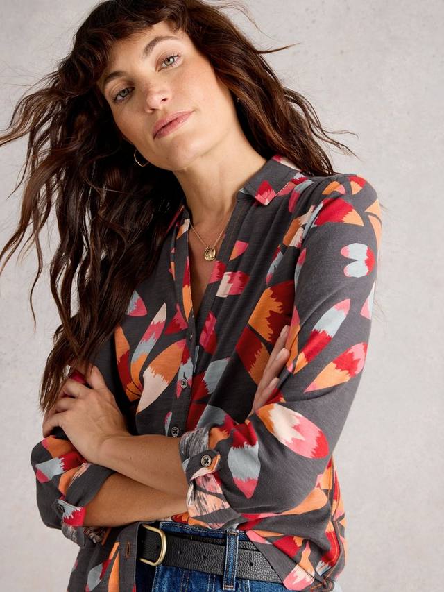 

Футболка Annie Floral Jersey White Stuff, Grey/Multi