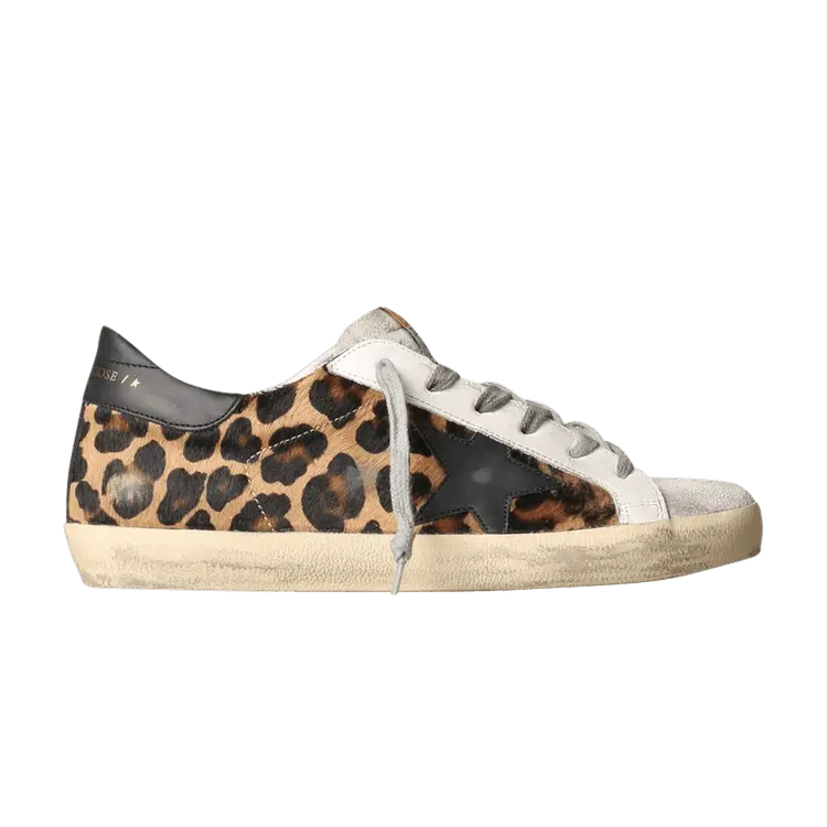 Кроссовки Golden Goose Wmns Superstar Leopard Black, коричневый