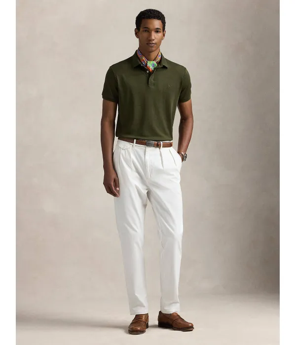 Футболка поло Slim fit Polo Ralph Lauren, зеленый — фото 3