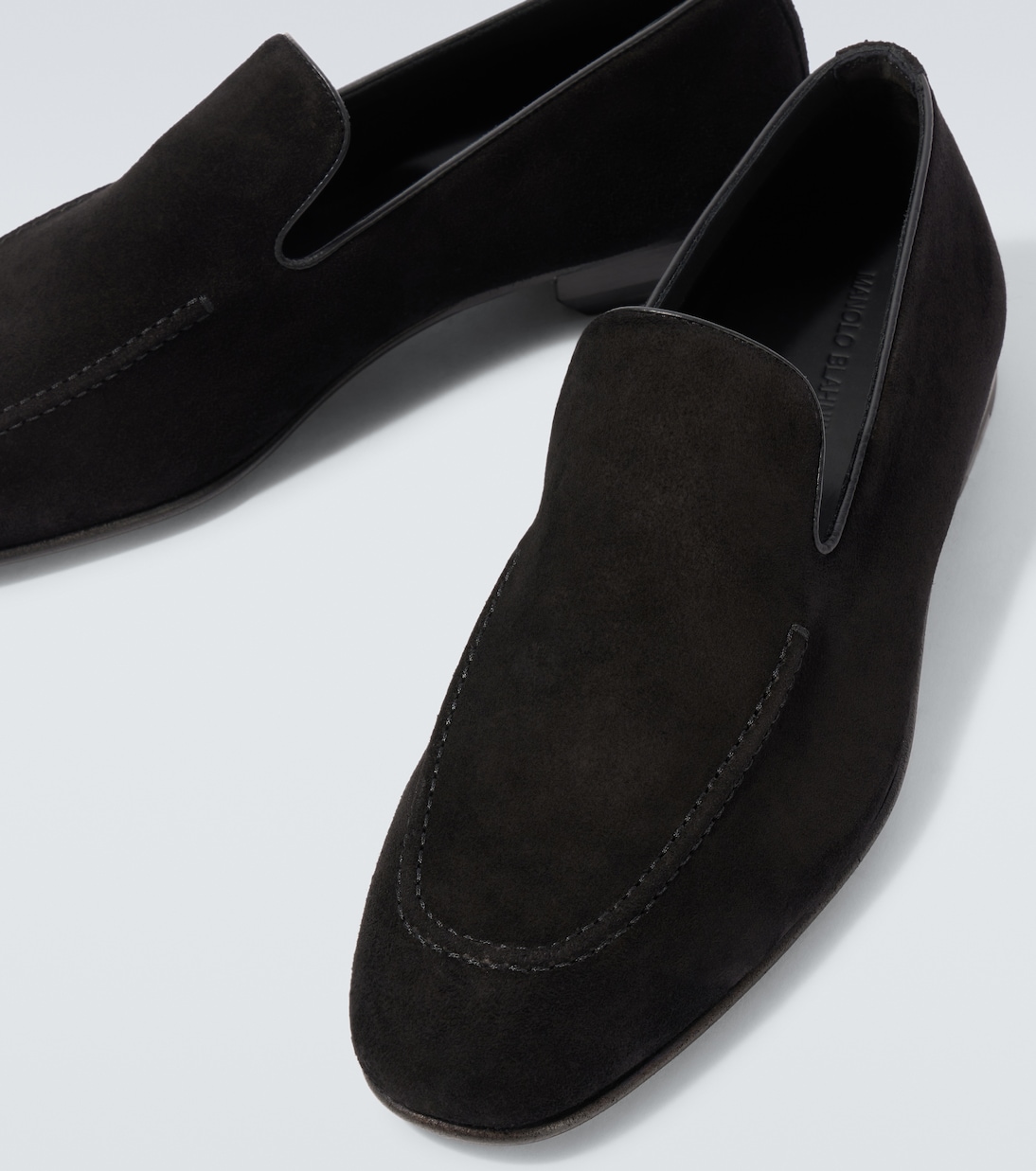 Туфли-лоферы Truro из замши Manolo Blahnik, 0015 Blck — фото 3