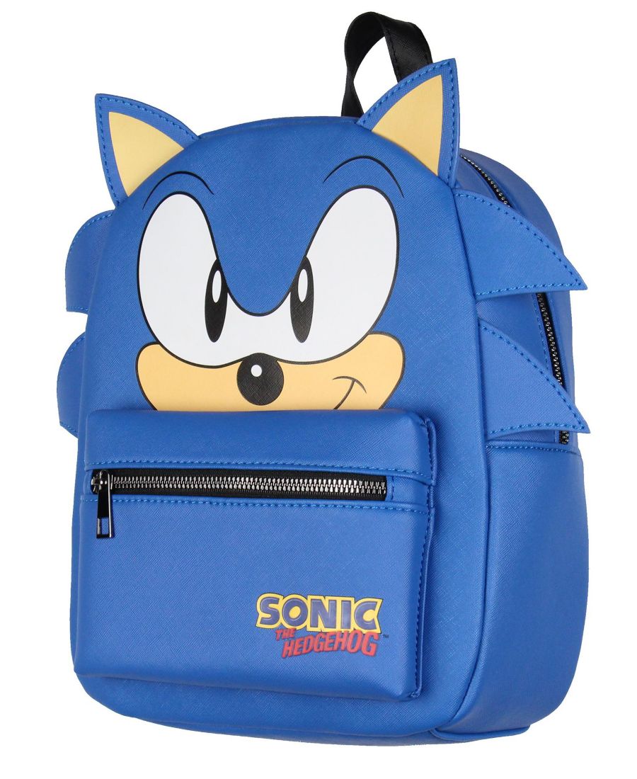 

Мини-рюкзак из искусственной кожи с объемными ушами и иголками в виде персонажа, подходящий для мужчин и женщин Sonic The Hedgehog, No Color