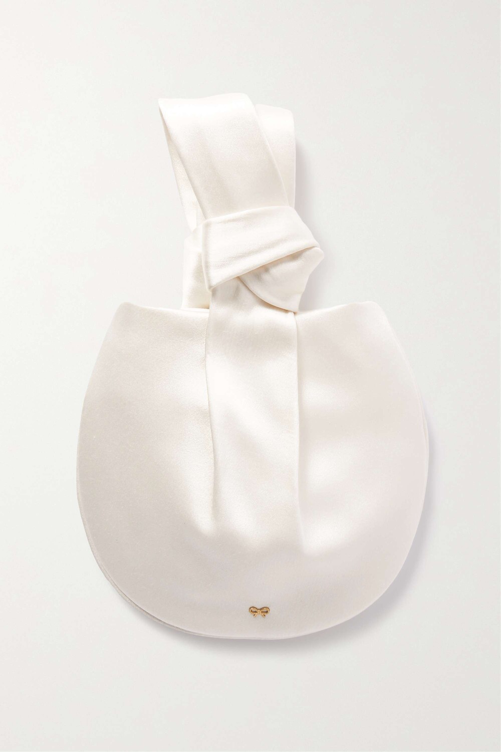 

ANYA HINDMARCH атласный клатч Tie the Knot с вышивкой, слоновая кость, Бежевый, ANYA HINDMARCH атласный клатч Tie the Knot с вышивкой, слоновая кость
