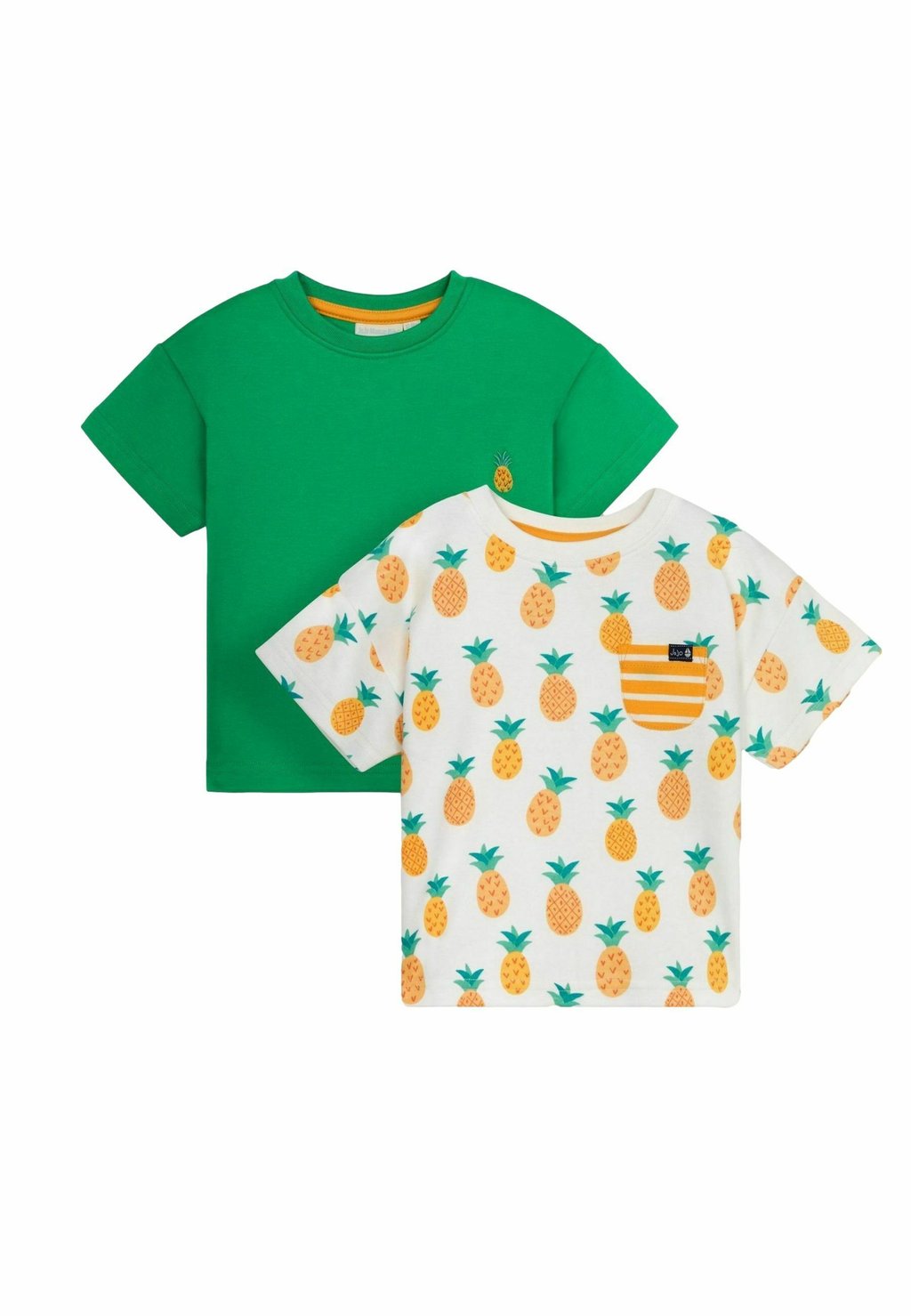 

Футболка с принтом 2-PACK PINEAPPLE REGULAR FIT JoJo Maman Bébé, цвет ecru pineapple