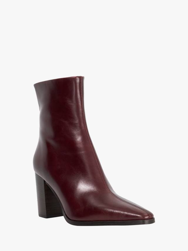 Patently Leather ботинки до щиколотки с квадратным носком и высоким квадратным каблуком Dune London, Burgundy — фото 4
