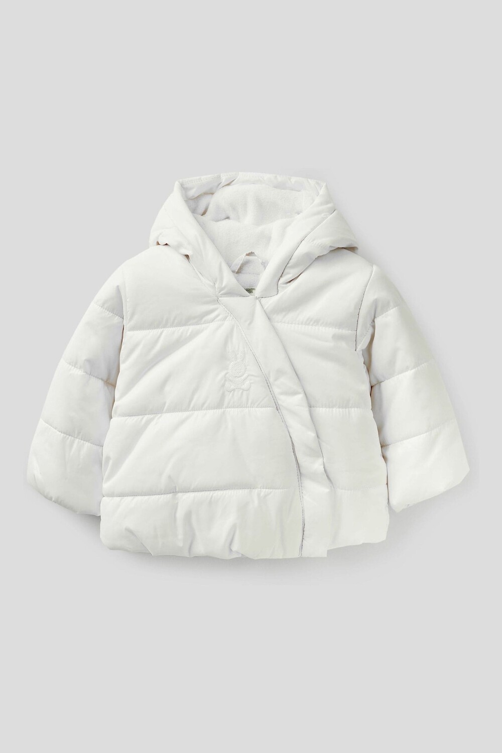 

Стеганая куртка с ушками для девочки Benetton, белый