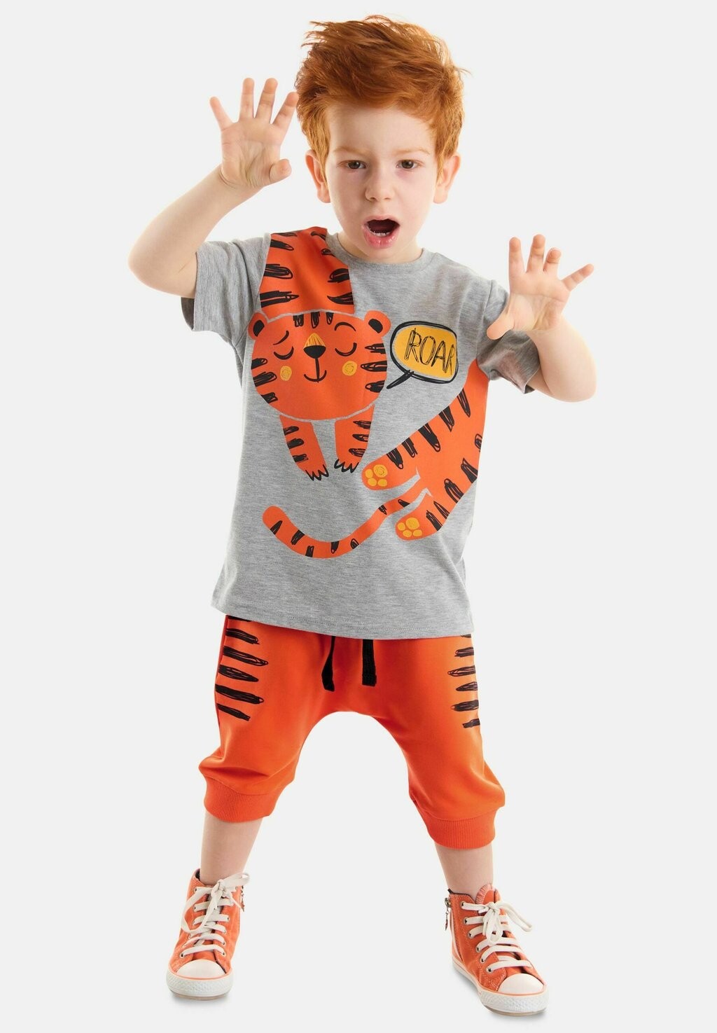 

Комплект одежды SET ORANGE TIGER Denokids, серый/оранжевый
