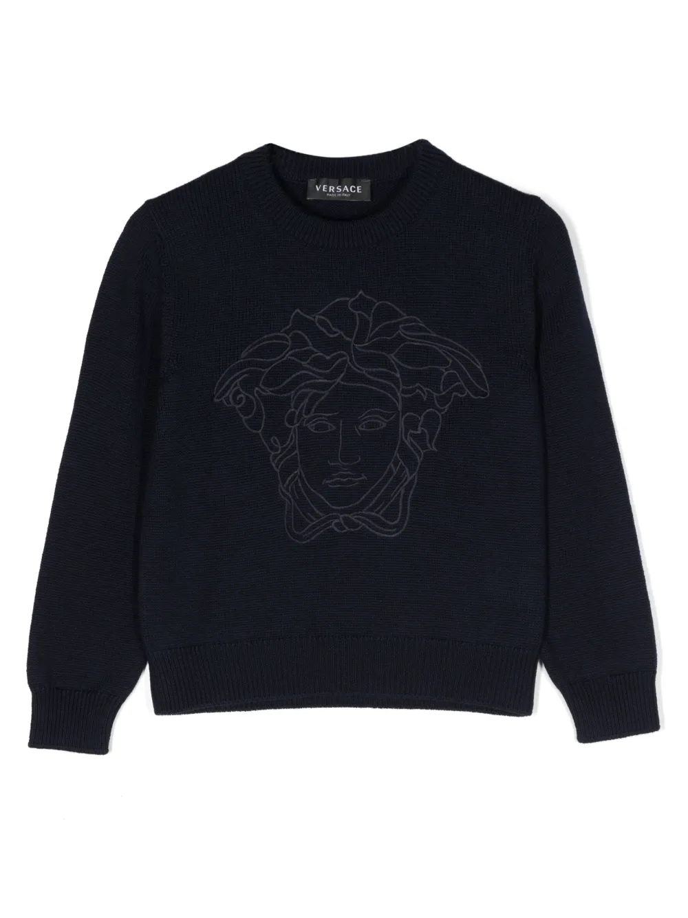 

Джемпер с принтом Medusa Versace Kids, синий