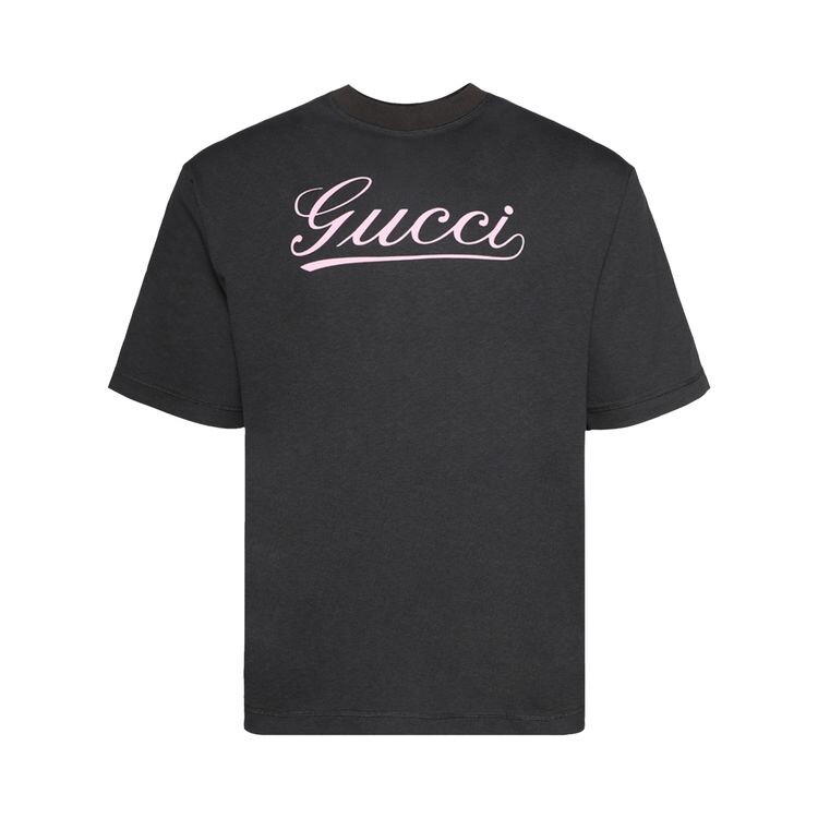 

Футболка Gucci Script Logo T-Shirt Black, черный