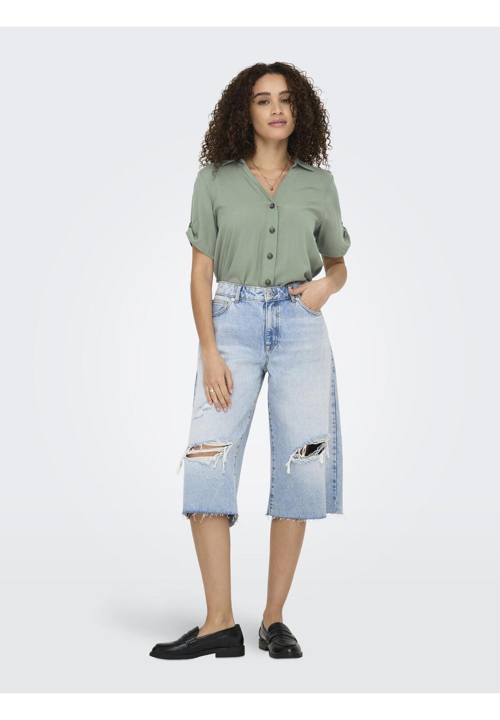 

Блузка на пуговицах LAUREL LIFE SHIRT JDY, зеленый