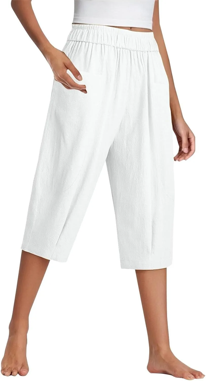 

Льняные брюки для женщин Plus Size, летние, свободные LCMTWX