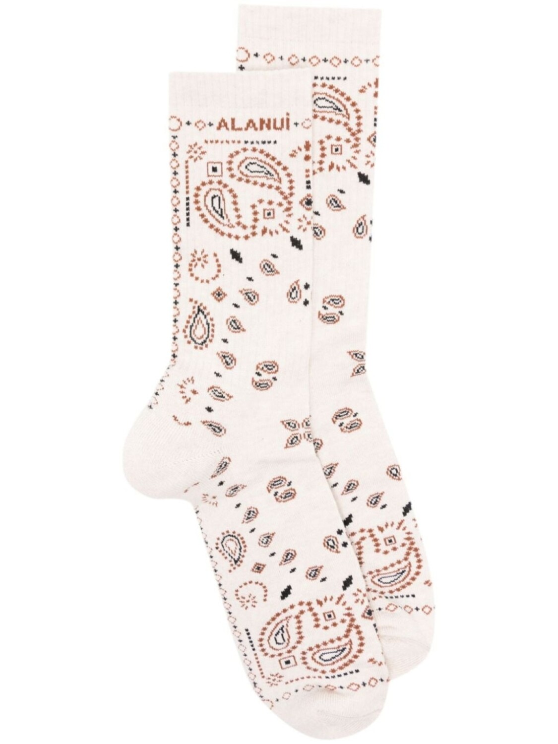 

Alanui носки Bandana с вышитым логотипом, нейтральный цвет