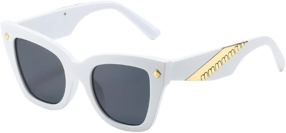 

Прямоугольные солнцезащитные очки, модные, популярные для женщин и мужчин, маленькие квадратные солнцезащитные очки для женщин и мужчин, для летних путешествий MTZJH, White Gray