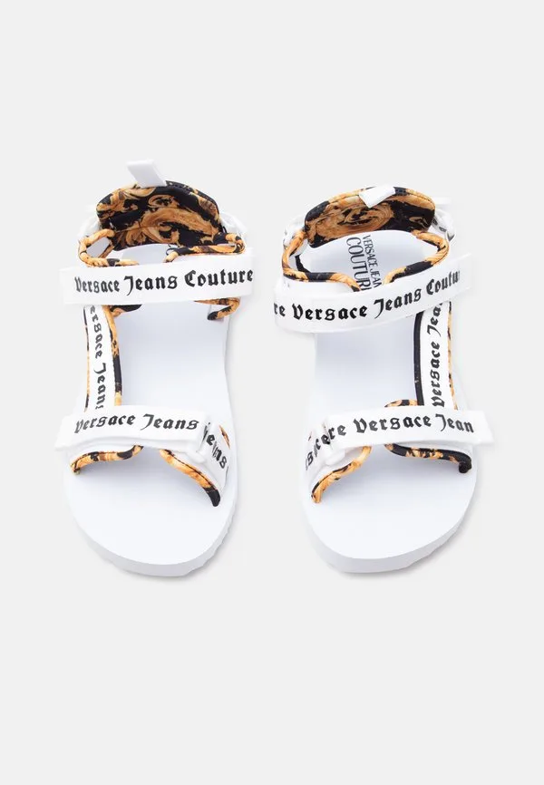 Сандалии fondo ipanema бело-золотистого цвета Versace Jeans Couture, White/Gold-Coloured — фото 4