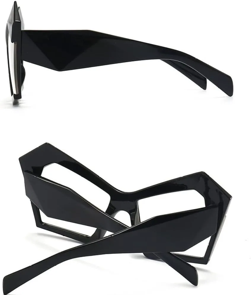 

Солнцезащитные очки «кошачий глаз» с эффектом бабочки для женщин, градиентные солнцезащитные очки в крупной оправе, женские очки неправильной формы generic, 3