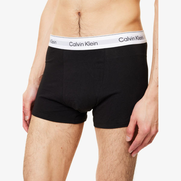 Трусы хлопковые Calvin Klein Icon с логотипом, черный — фото 4