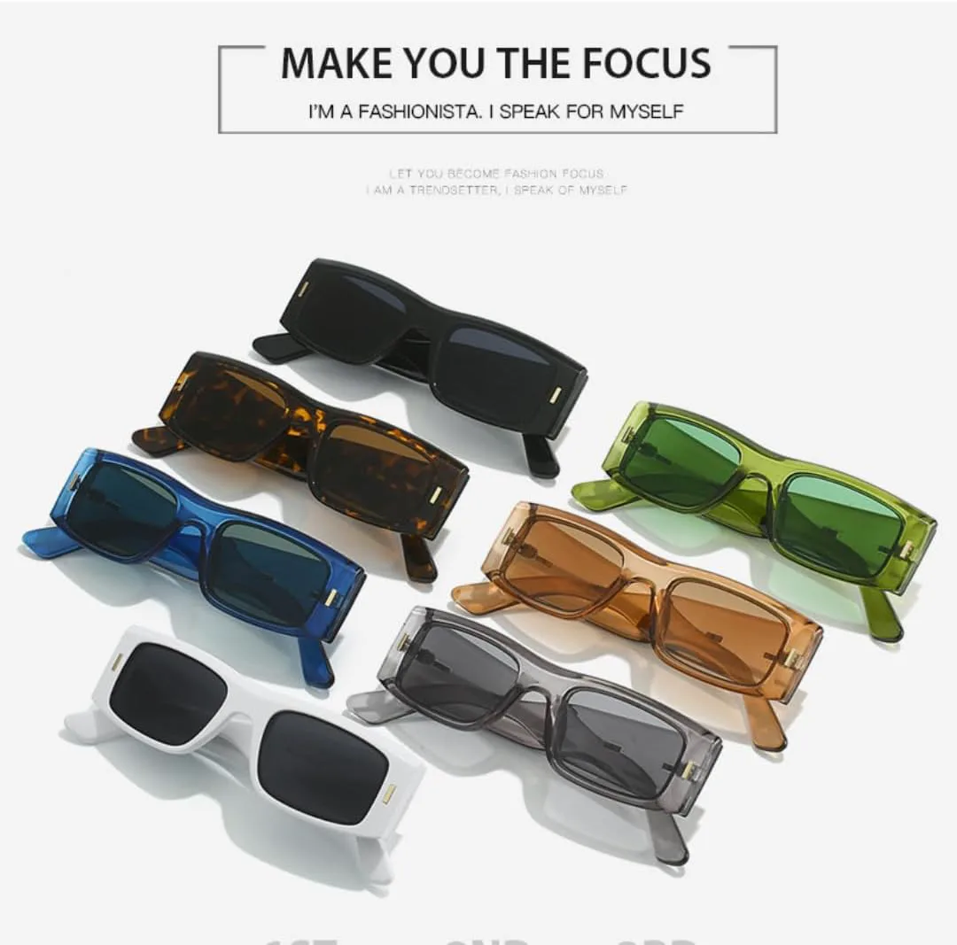 

Маленькие прямоугольные солнцезащитные очки для женщин и мужчин, для путешествий, класса люкс, мужские и женские, с защитой от УФ-излучения UV400 TYUVIVO, Blue