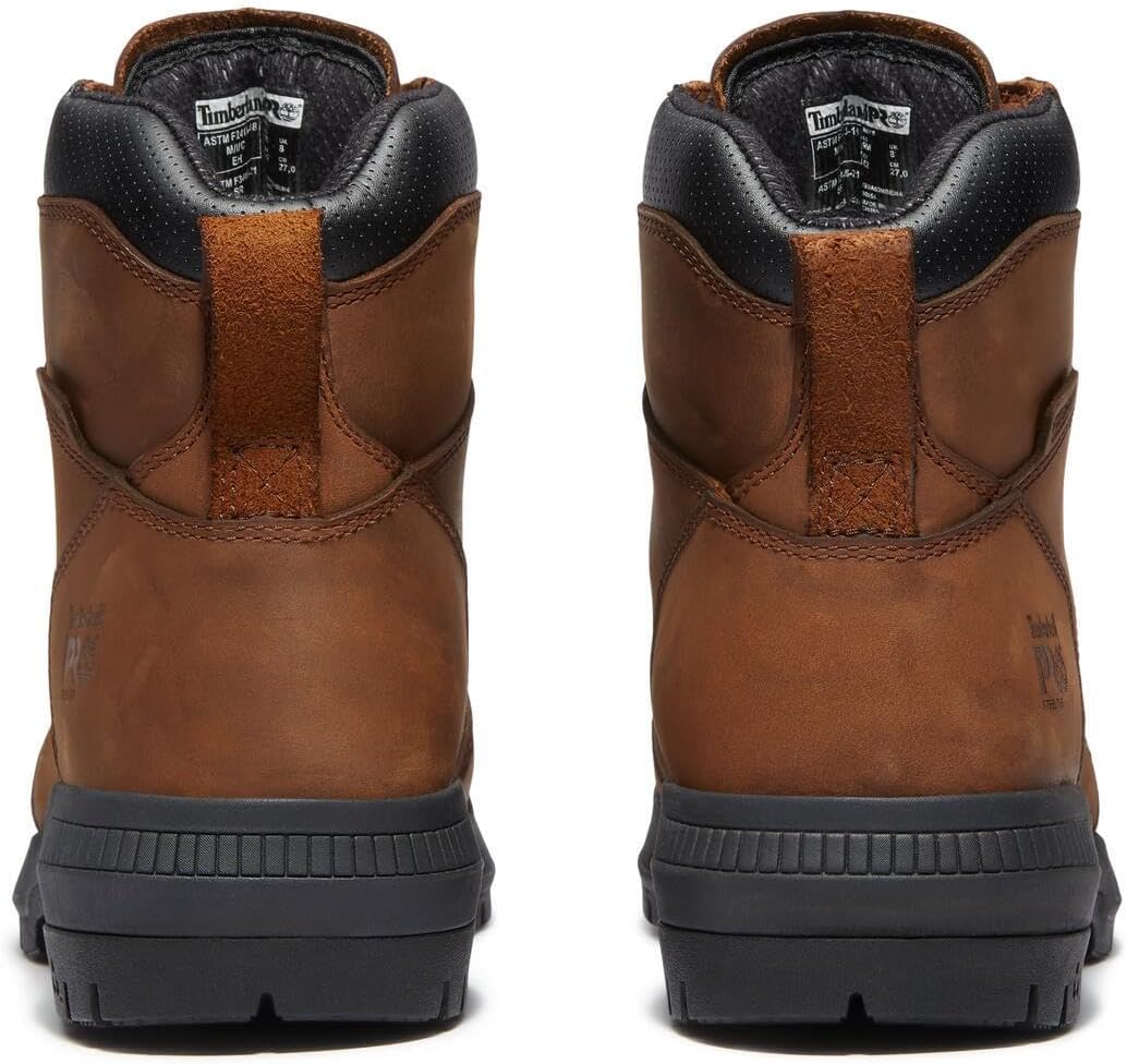 Timberland PRO мужские рабочие ботинки Montauk 6 дюймов с защитным стальным носком и водонепроницаемостью, Medium Brown — фото 3