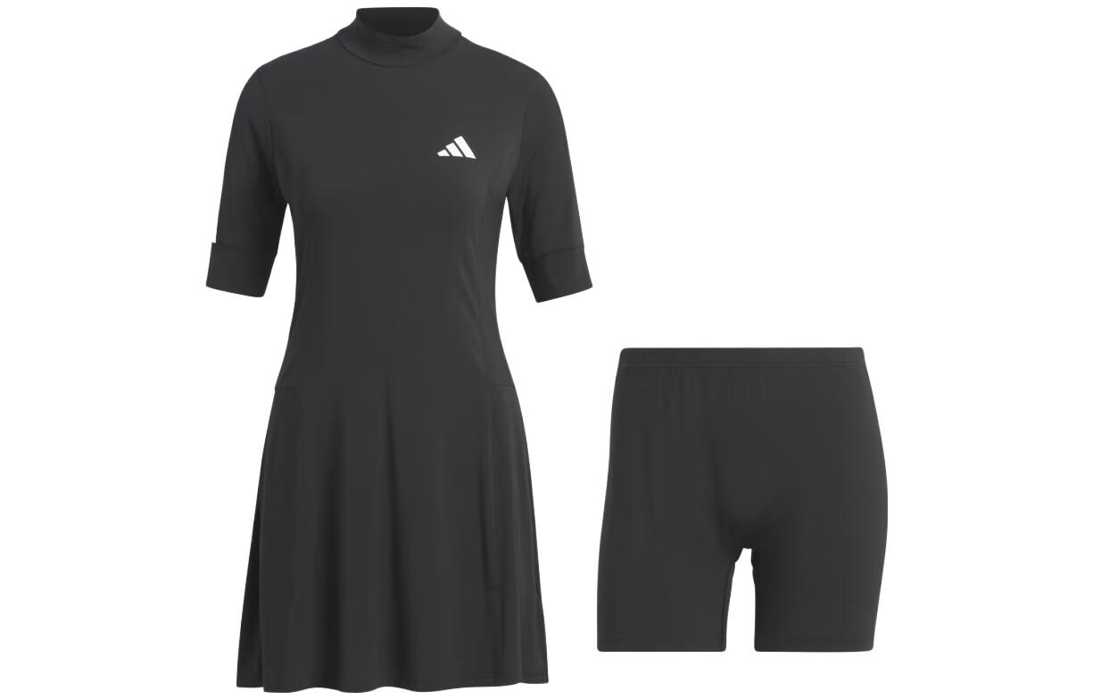

Платье с короткими рукавами женское черное Adidas