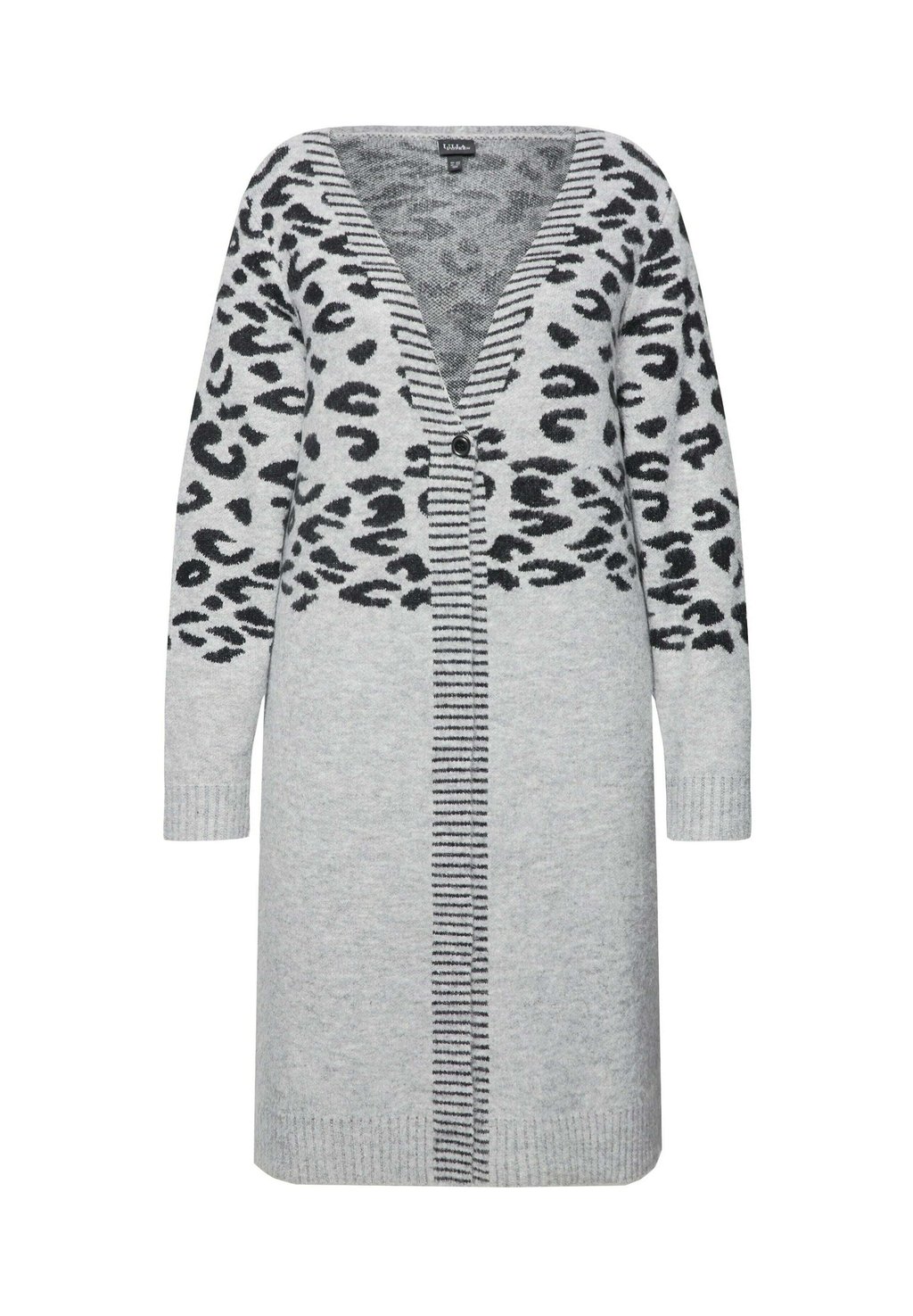 

Кардиган LONG LEOPARD MOTIF Ulla Popken, серый