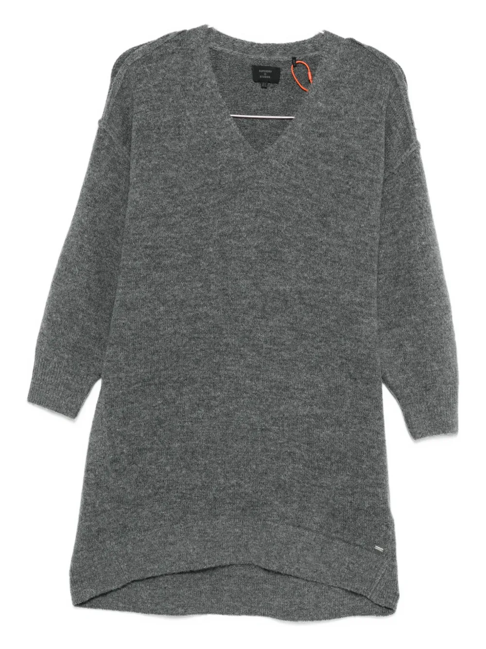 

Платье с V-образным вырезом Superdry, серый