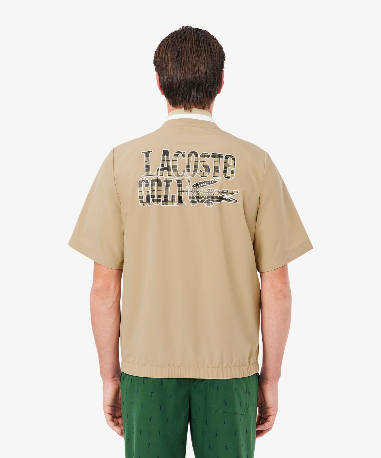 Ветровка для гольфа с коротким рукавом Lacoste, beige — фото 3