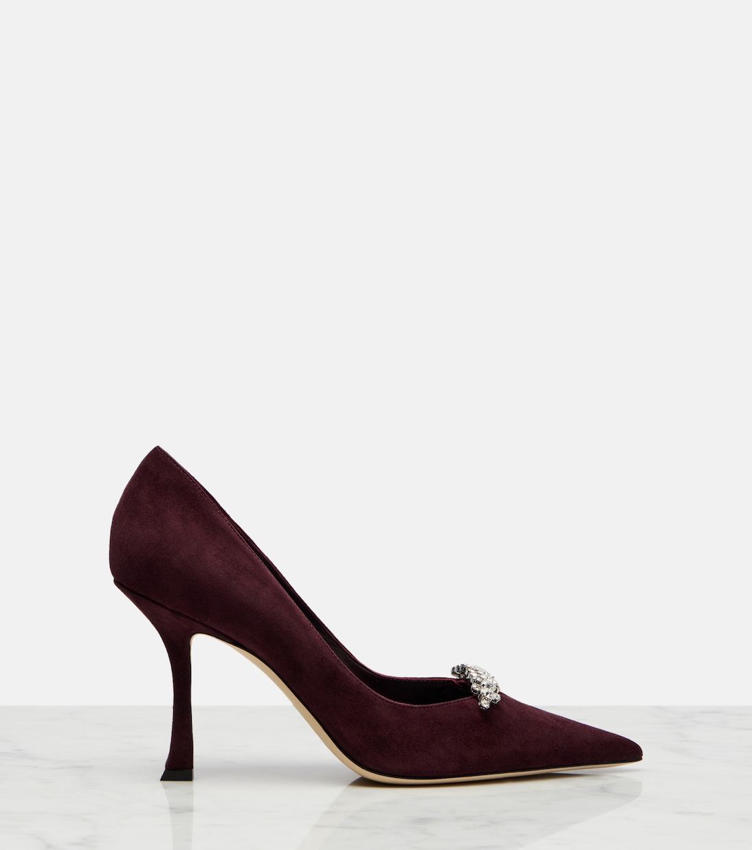 Замшевые туфли Belinda 90, украшенные кристаллами Jimmy Choo, Deep Merlo — фото 4