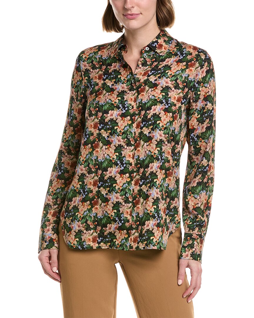 

Блуза Vince Slim Fit из смесового шелка, черный