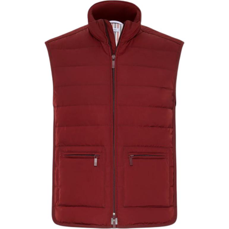 

THOM BROWNE Воротник-воронка безрукавка с наполнителем, Red