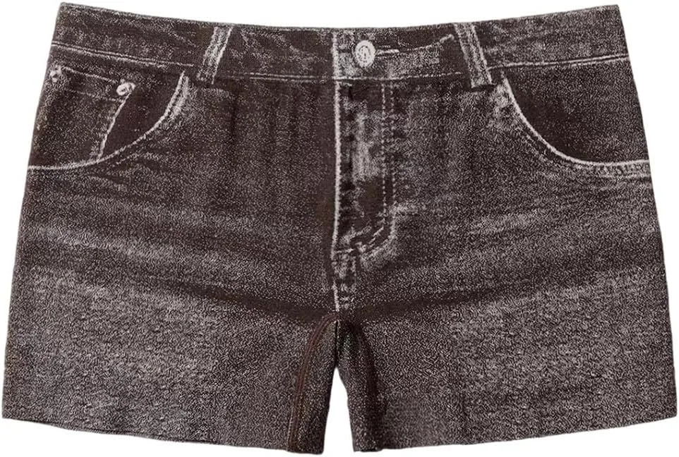 Женские джинсовые шорты Low Waist с застежкой на пуговицах, подчеркивающие ягодицы, облегающие мини — фото 3