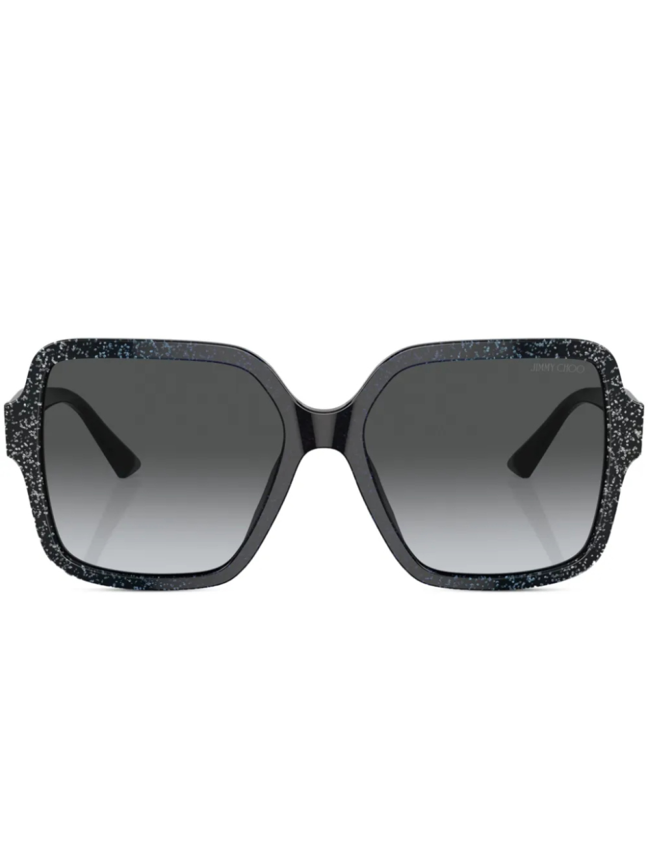 

Jimmy Choo Eyewear солнцезащитные очки в квадратной оправе с блестками, черный