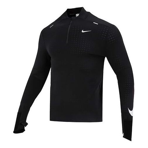 

Футболка Nike Therma FIT Repel Element Long Sleeves Tee 'Black Red', черный